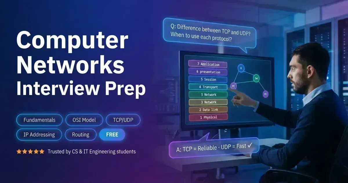 Top 50 Computer Networks Q&A: OSI, TCP/IP (2026) banner