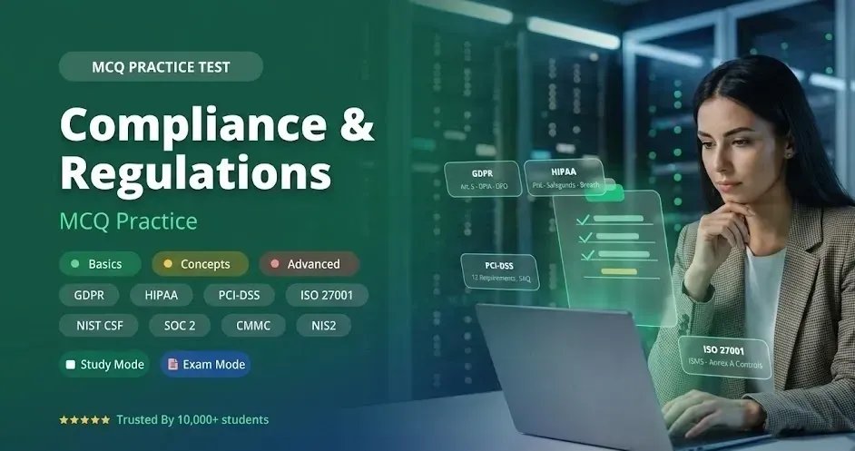 Compliance & Regulations MCQ Practice Tests banner