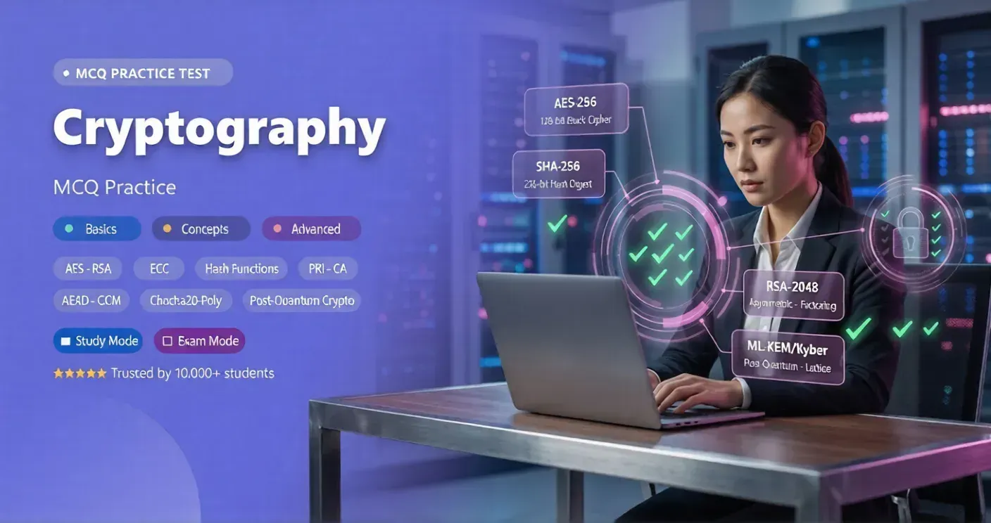Cryptography MCQ Practice Tests banner