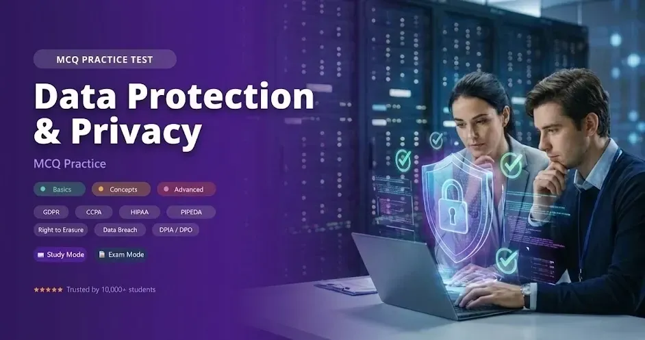Data Protection & Privacy MCQ Practice Tests banner