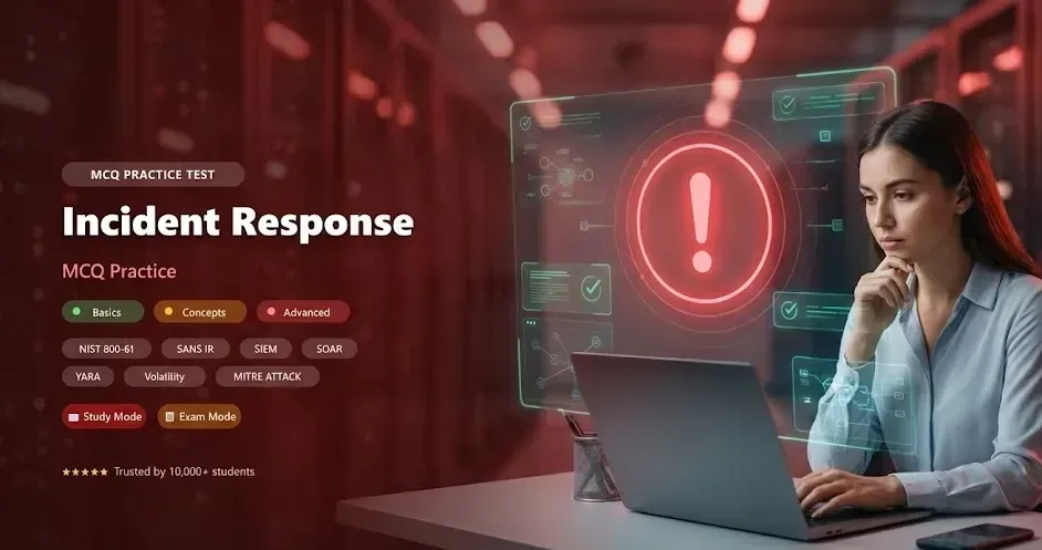 Incident Response MCQ Practice Tests banner