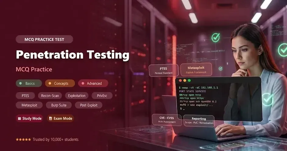 Penetration Testing MCQ Practice Tests banner