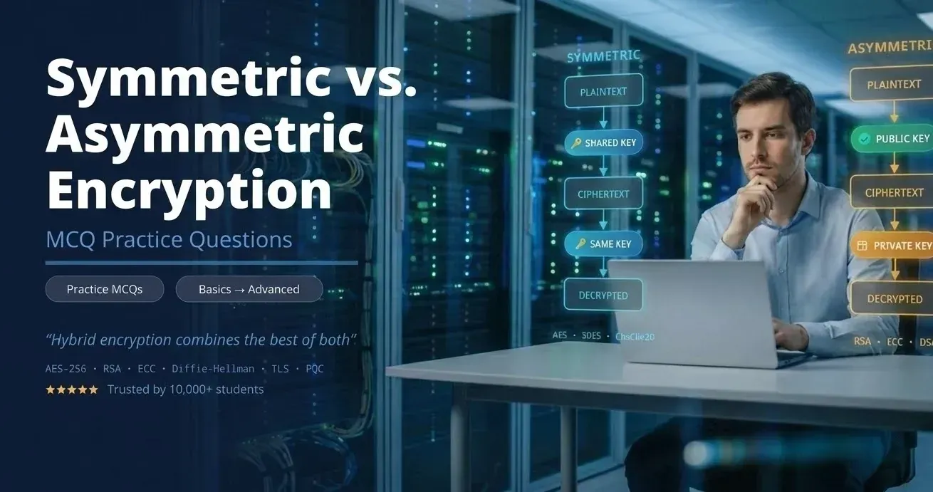 Symmetric vs. Asymmetric Encryption MCQs banner