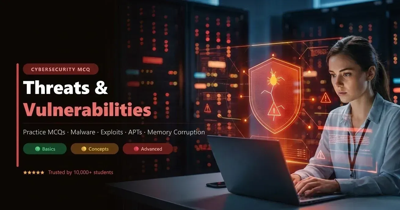 Threats and Vulnerabilities MCQ Practice Tests banner