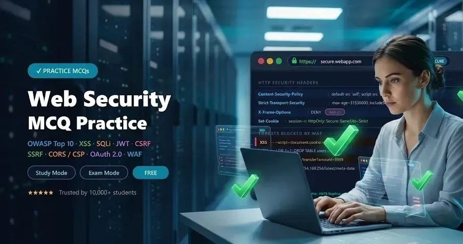 Web Security MCQ Practice Tests banner