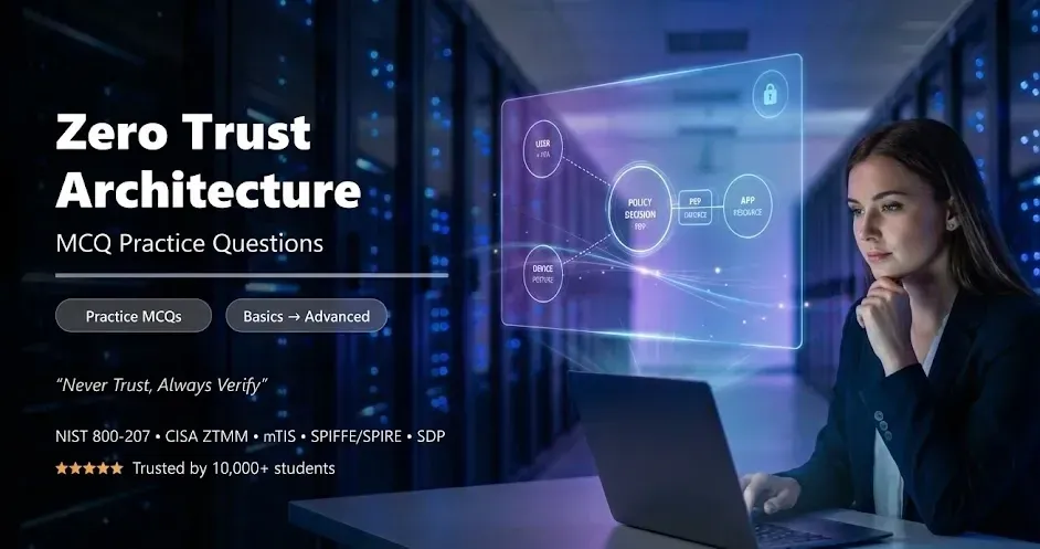 Zero Trust Architecture MCQ Practice Tests banner