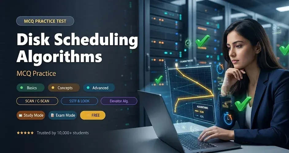 Disk Scheduling Algorithms OS MCQs banner
