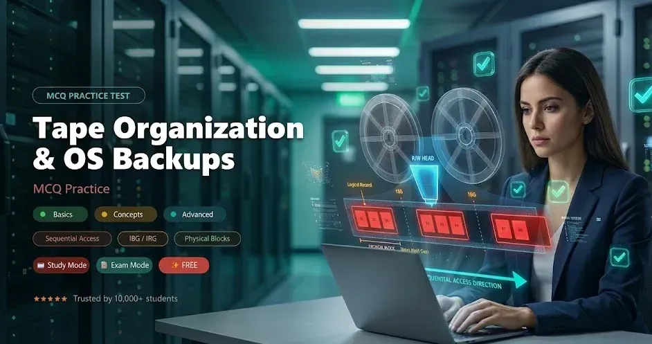 Tape Organization OS MCQs banner